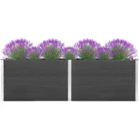 vidaXL Garten-Hochbeet 200x100x91 cm WPC Grau