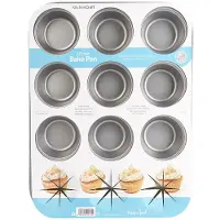 Kitchencraft Tablett de 12 Cupcake-Löcher de Kohlenstoffstahl, 35 x 28,5 x 3 cm