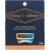 Gillette King C. Rasierklingen 3 Stück für Blue Chrom Nassrasierer