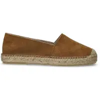 Manfield Cognacfarbene Veloursleder-Espadrilles | Größe 39