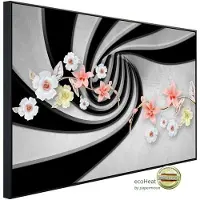 Papermoon Infrarotheizung »EcoHeat - Abstrakt 3D Effekt mit Blumen«, Matt-Effekt - bunt