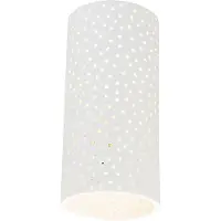 QAZQA - Industrie I Vintage I Vintage zylinderförmige Wandleuchte weiß Gips - Mahou I Wohnzimmer I Schlafzimmer - Zylinder - LED geeignet E14