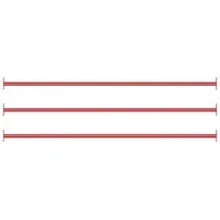 vidaXL Turnstangen 3 Stk. 125 cm Stahl Rot