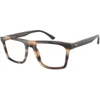Emporio Armani EA3185 Herren-Brille inkl. Gläser Vollrand Eckig Acetat-Gestell 54/19/145, braun