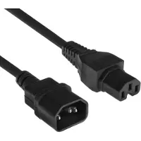 ACT AK5232 Schwarz 0.6m C14-Koppler C15-Koppler Stromkabel