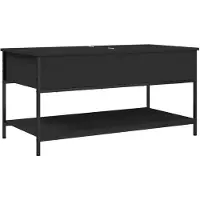 vidaXL Couchtisch Schwarz 100x50x50 cm Holzwerkstoff und Metall