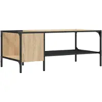 vidaXL Couchtisch mit Regal Sonoma-Eiche 100x51x40 cm Holzwerkstoff