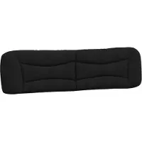 vidaXL Kopfteil-Kissen "Hvar" Schwarz 200 cm Stoff