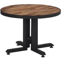 vidaXL Couchtisch Rund Ø55x40 cm Recyceltes Massivholz Teak