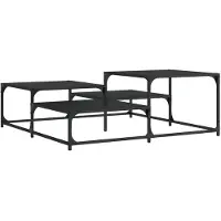 vidaXL Couchtisch Schwarz 107x107x40 cm Holzwerkstoff