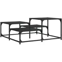 vidaXL Couchtisch Schwarz 87,5x87,5x40 cm Holzwerkstoff