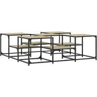 DKD Home Decor Couchtisch Sonoma-Eiche 121x121x40 cm Holzwerkstoff