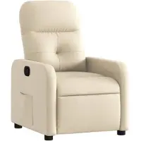 vidaXL Relaxsessel Creme Stoff
