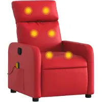 vidaXL Massagesessel Rot Kunstleder