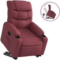 vidaXL Relaxsessel mit Aufstehhilfe Weinrot Stoff