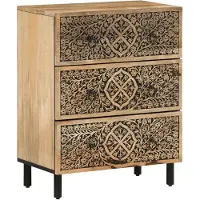 vidaXL Beistellschrank 60x33x75 cm Massivholz Mango