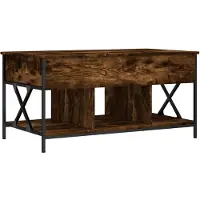 DKD Home Decor Couchtisch Räuchereiche 100x55x50 cm Holzwerkstoff und Metall