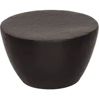 vidaXL Couchtisch Aluminium Gehämmert Ø 50x30 cm Schwarz