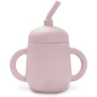 Interbaby ANTI-TROP-BECHER + SILIKON-STROH- DUNKLE ROSE