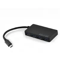 Cadorabo 4-Port USB 3.0 Multischnittstelle USB Hub Plug&Play USB-C Stecker Power Supply Laptops Tablets Schwarz