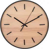 House Nordic | Wanduhr Kensington Braun Kunststoff 4.5x35x35 cm | NADUVI