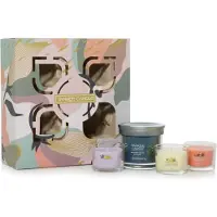 Yankee candle Raumdüfte Votivkerze im Glas 4er Set Votivkerzen Bayside Cedar 122 g + Lemon Lavender 37 g + Tropical Breeze 37 g + Iced Berry Lemonade 37 g