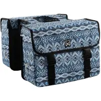 Willex Doppelte Gepäckträgertasche Blue Feather | Größe 34 L