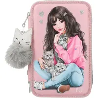TOPModel 11754 TOPModel 3 Fach Federtasche Kätzchen