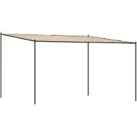 vidaXL Pavillon Beige 4x4 m 180 g/m² Stoff und Stahl