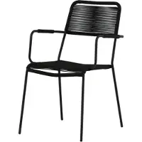 Ebuy24 Venture Design, Esszimmersthle, Lindos, Schwarz
