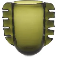 Ferm Living Alas Vase Moss Green - , Grün, Glas