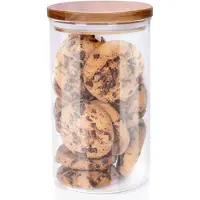 Alpina Glasgefäß mit Holzdeckel – 950 ml