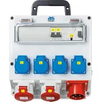 As Schwabe as-Schwabe FIXO Wandverteiler CEE 400V 16A auf 4xSchuko & 2xCEE 400V 16A IP44
