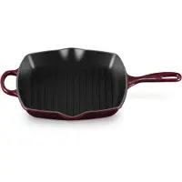 Le Creuset Signature 20183269490422 Garnet, quadratische Grillpfanne/Skillet, 26 cm