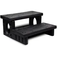 vidaXL Whirlpooltreppe Schwarz