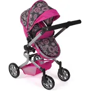 Bayer Kombi-Puppenwagen CHIC2000 "Mika", pink (hot pink), Puppenwagen, KinderB:41cm H:82cm T:73cm, Kunststoff, Metall, Stoff, Kombi-Puppenwagen, mit schwenkbaren Vorderrädern, B:41cm H:82cm T:73cm