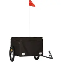 vidaXL Fahrradanhänger Schwarz 45 kg Eisen