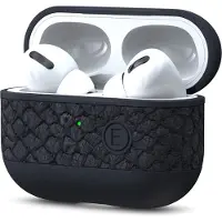 Njord byElements Salmon Leather Case - AirPods Pro - Vindur, Hülle, ABS, Lachsleder, 18 g, Grau