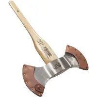 Prandi Doppelklingen-Wurfaxt - mit Hickory-Stiel