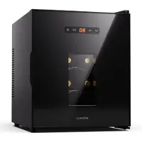 Klarstein Silent Vino 16 Uno | Weinkühlschrank | 1 Zone / 16 Flaschen Schwarz