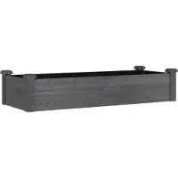 vidaXL Hochbeet mit Einsatz Grau 120x45x25 cm Massivholz Tanne