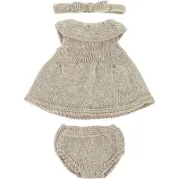 Miniland Strickset: Kleid Und Stirnband 32 Cm