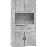 vidaXL Highboard Betongrau Holzwerkstoff
