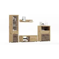 Xonox .home Wohnkombination Fly Artisan Eiche Nachbildung 326x190x40 cm