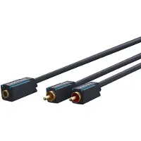 ClickTronic 70493, RCA, Männlich, 3.5mm, Weiblich, 0,1 m, Blau
