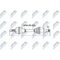 NTY NPW-FR-024 Antriebswelle Vorne Links Vorne für FORD FOCUS (DAW, DBW) FOCUS Kombi (DNW) FOCUS Stufenheck (DFW) Focus Mk1 Kasten / Kombi (DNW)