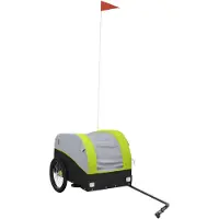 vidaXL Fahrradanhänger Schwarz und Grün 30 kg Eisen