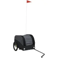 vidaXL Fahrradanhänger Schwarz 30 kg Eisen