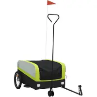 vidaXL Fahrradanhänger Schwarz und Grün 45 kg Eisen