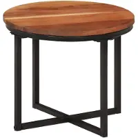 vidaXL Couchtisch 35x35x30 cm Massivholz Akazie und Eisen
